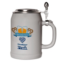 Bierkrug mit Zinndeckel