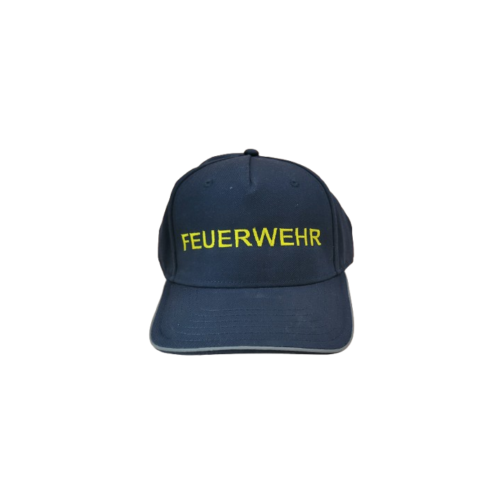 Feuerwehr Basecap – bestickt mit Metallverschluss und reflektierenden Paspelierungen