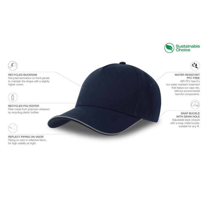 Feuerwehr Basecap – bestickt mit Metallverschluss und reflektierenden Paspelierungen