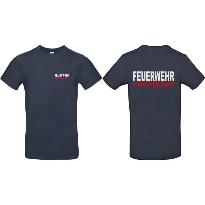 Feuerwehr T-Shirt 112 – Herren & Damen – Navy