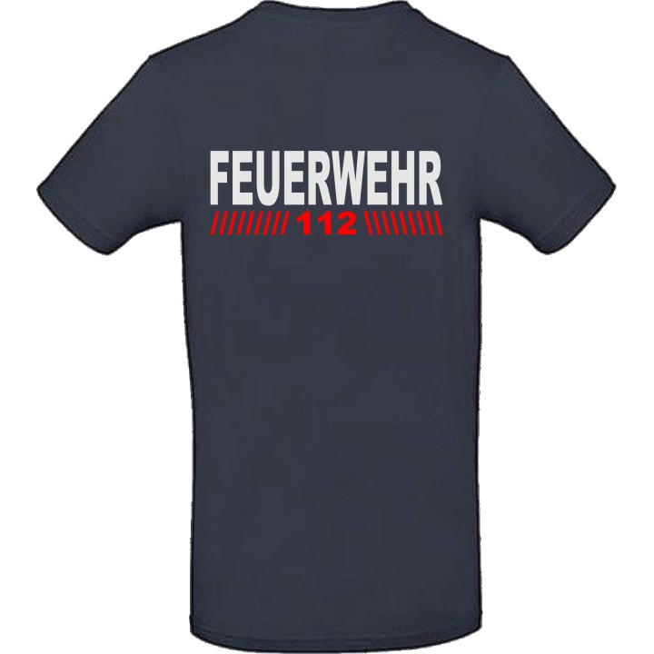 Feuerwehr T-Shirt 112 – Herren & Damen – Navy