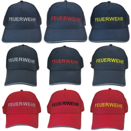 Feuerwehr Basecap – bestickt mit Metallverschluss und reflektierenden Paspelierungen